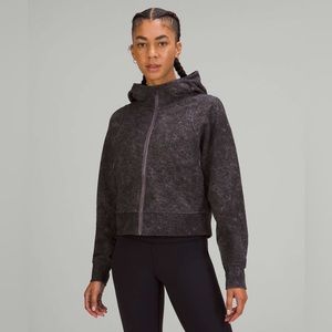 Women’s Lululemon’s cotton French terry zip hoodie, denim wash